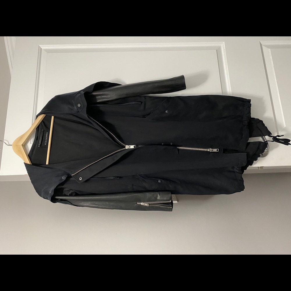 All Saints Leather Armed Jacket